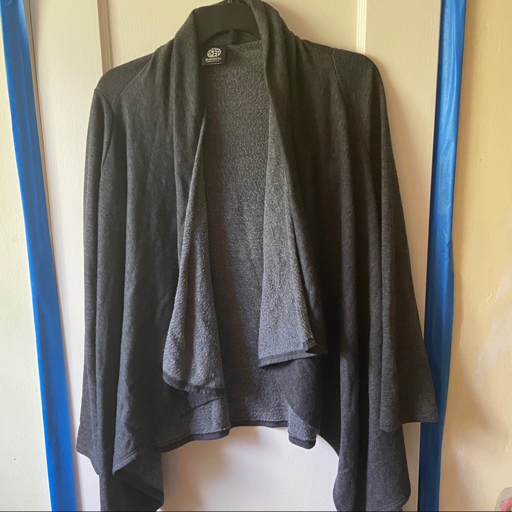 Bobeau Drape Front Cardigan